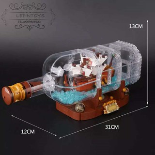 Đồ chơi Lắp ghép Mô hình movie Ship in a Bottle  6006 Lắp Ráp Mẫu trưng bày thuyền trong chai Quà cho các bé trai