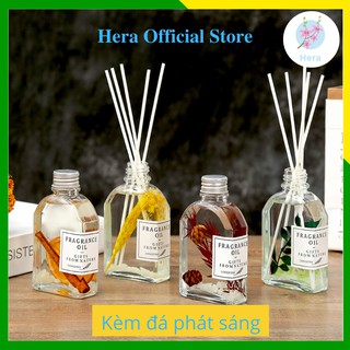 Lọ Khuếch Tán Tinh Dầu Để Phòng Nước Hoa Thơm Phòng Ngủ WIACHNN 100ML Phát Sáng Ban Đêm KT09