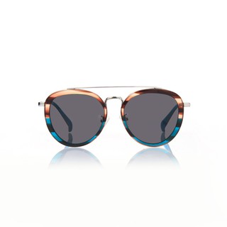 Mắt Kính Thời Trang SAO PAULO (Tahiti Autumn And Silver Metal With Smog Grey Lens)