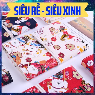 ( a5 ) sổ còng bìa vải canvas  - Sổ tay mèo đáng yêu bìa vải gáy tròn( có kèm giấy )
