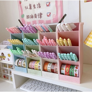 [CỠ LỚN HƠN] Kệ Nhựa Đựng Bút Để Bàn 4 Tầng Hộp Căm Bút Dễ Thương Cỡ Lớn Đa Năng