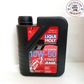 Nhớt tổng hợp siêu cao cấp dành cho xe số ,côn tay moto Liqui Moly Street Race 10w50 sản xuất tại Đức
