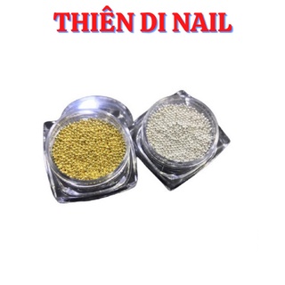 Hũ bi sắt vàng bạc 1mm trang trí móng Thiên Di Nail