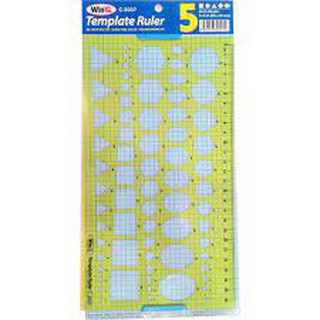 Thước Vẽ Kỹ Thuật Hình Học 5 Hình WinQ C-2007 - Template Ruler