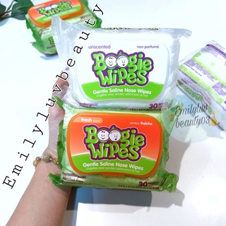 Giấy lau sổ mũi và ngạt mũi cho bé BOOGIE WIPES 30 tờ Mỹ