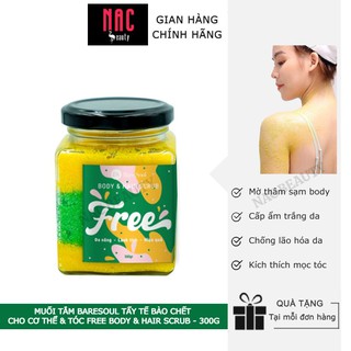 Muối Tắm BareSoul Tẩy Tế Bào Chết Cho Cơ Thể &amp; Tóc Free Body &amp; Hair Scrub 300g