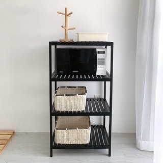 [Mã LIFEBKA5 giảm 10% tối đa 1 Triệu đơn 500k] KỆ LÒ VI SÓNG 4 TẦNG - KỆ GỖ MÀU ĐEN