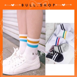 Tất vớ nữ cao ulzzang Hàn Quốc 2 sọc