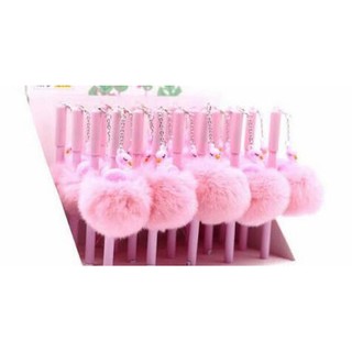 Bút quả bông hồng hạc BQB10 bút quả bông cute bút quả bông dễ thương