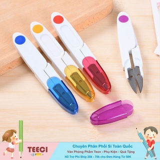 Sỉ Kéo Mini Cắt Chỉ Giấy Thủ Công Học Sinh Văn Phòng Có Nắp Đậy A240