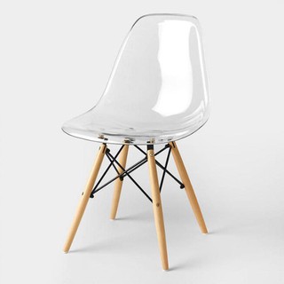 Ghế Eames Trong Suốt chân gỗ