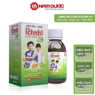 Siro ho cảm Ích Nhi 3+ chai 90ml hỗ trợ giải cảm, giảm ho, tiêu đờm, giảm sổ mũi, phòng cảm lạnh cho bé trên 3 tuổi