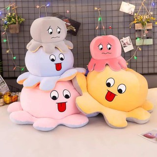 Gấu Bông Size Lớn Trò Chơi Cho Bé Bạch Tuộc Cảm Xúc Size To Vải Nhung Cao Cắp Co Giãn 4 chiều