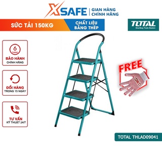 Thang xếp 4 bậc đa năng TOTAL THLAD09041 chất liệu bằng thép, kích thước mỗi bậc 380*260mm, khả năng tải 150kg - XSAFE