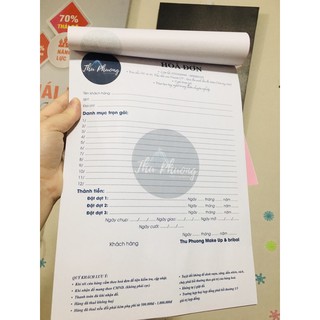 In Hoá Đơn 1 Liên Ảnh Viện Áo Cưới Theo Yêu Cầu