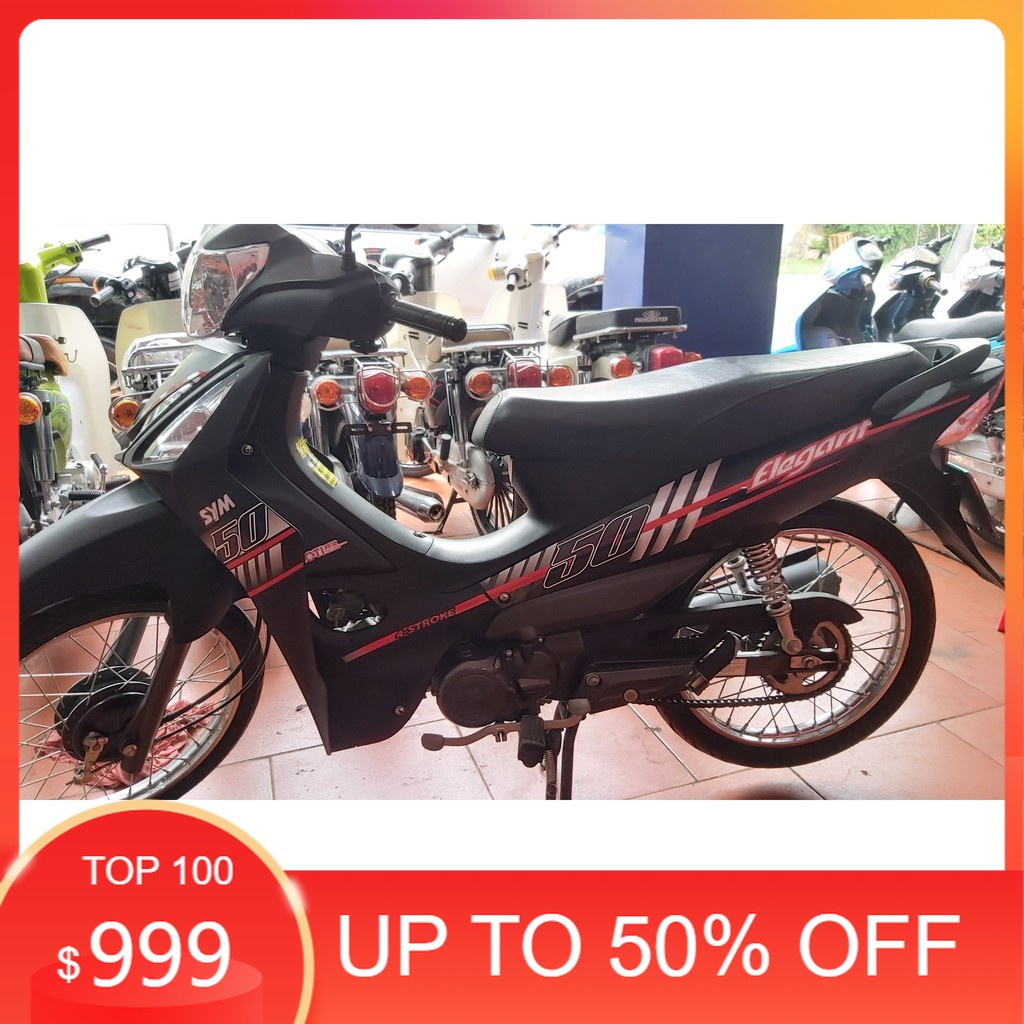 Tem elegant 50cc đỏ đen