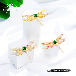 Tag cài áo chuồn chuồn đính đá nhân tạo cao cấp - Xinh Xinh Accessories