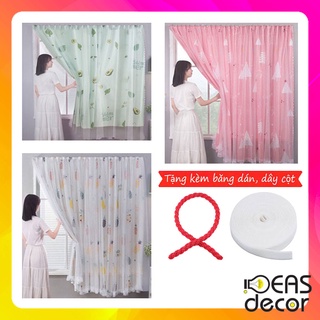 Rèm cửa sổ tự dính Bắc Âu hiện đại, màn che chống nắng, trang trí phòng cá nhân, couple room, dễ thao tác - Ideas Decor