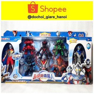 đồ chơi Hộp 8 Siêu nhân, Siêu anh hùng nhân vật Ultraman cho bé