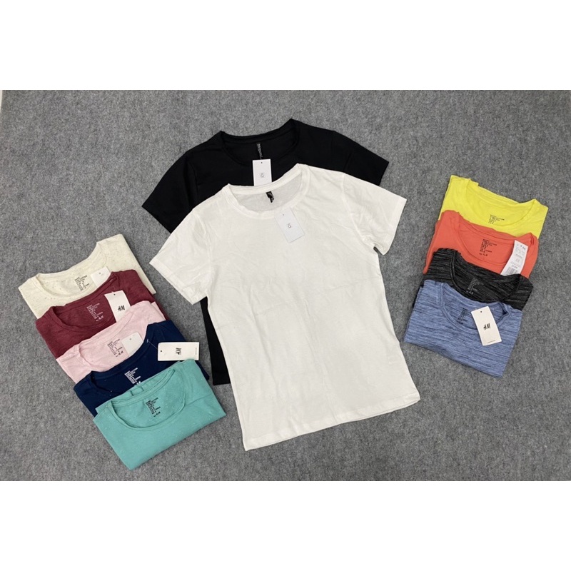 áo thun trơn basic HM  cổ tròn vnxk