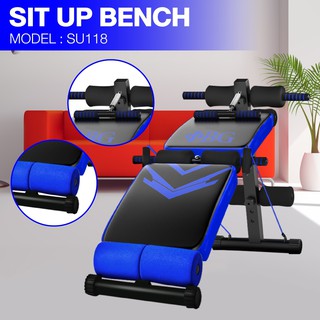 CHAIR19 Sit up - Ghế tập bụng cong có chốt gặp màu xanh/đỏ mẫu hót 2022