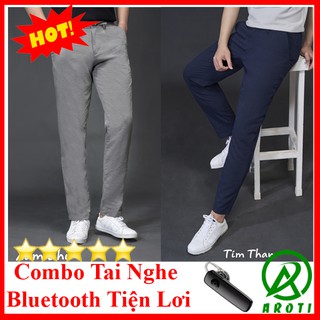 Quần Đũi Nam Ống Suông AROTI Form Âu Chất Đũi Dày Đẹp,Siêu Mát, Co Giãn Tốt Kiểu Rộng Suông Dài Công Sở Đủ Size QD41+TN