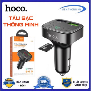 Tẩu sạc ô tô qc3.0 Hoco DF59 2 cổng sạc usb-  cốc sạc oto bluetooth nghe nhạc FM hỗ trợ thẻ nhớ cho xe hơi - vienthonghn