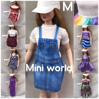 Váy cho búp bê Barbie mập body curvy. Mã Váy Barbie M