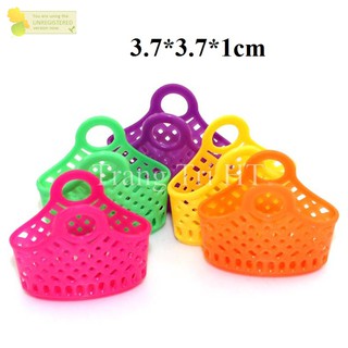 Mô hình giỏ xách nhựa đi chợ mini phụ kiện trang trí nhà búp bê