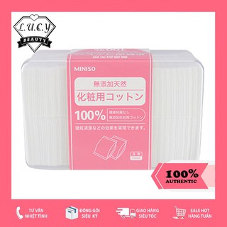Hàng Nhật- Hộp bông tẩy trang Miniso 1000 miếng Japan Chính Hãng