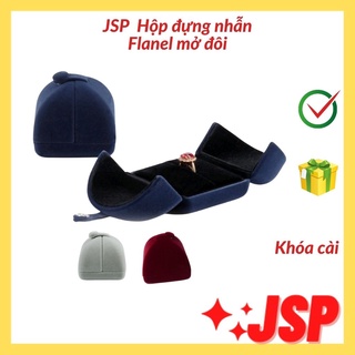 Hộp đựng nhẫn đôi Flannel hộp đựng trang sức cầu hôn quà tặng hộp để nhẫn JSP.