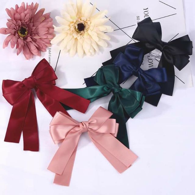 Dây cột tóc nơ lụa đủ màu
