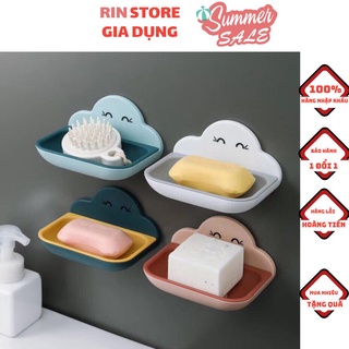 Khay Kệ Đựng Xà Phòng Kệ Đựng Xà Bông Hình Đám Mây Dễ Thương Thiết Kế 2 Lớp Thông Minh