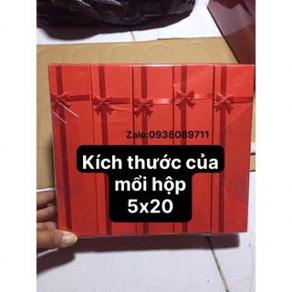 10 hộp đỏ có nơ đựng dây chuyền