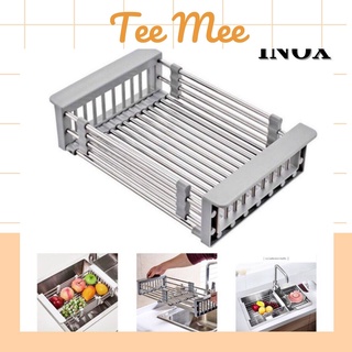 Kệ Inox gác bồn rửa chén bát đa năng kéo dãn linh hoạt