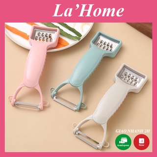 Nạo củ quả đa năng 2 đầu La'Home, dụng cụ nạo củ quả nhỏ gọn, nhanh chóng, tiện lợi