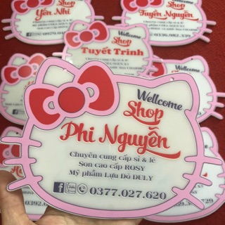 Bảng hiệu hình mèo hello Kitty_ Bảng hiệu treo shop_ bảng hiệu xinh