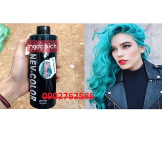Nhuộm tóc màu Xanh Ngọc Bích  Màu Phủ Bóng
