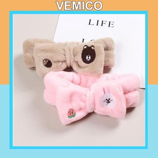 Băng đô Vemico cài tóc trang điểm rửa mặt Line BD32