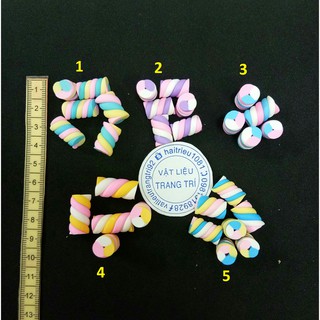 [Mã LIFE0503TOYS giảm 10% đơn 0Đ] Mô hình Kẹo xốp marshmallow xoắn charm slime