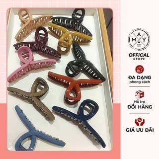 Kẹp Càng Cua Hàn Quốc MAY.SINCE2011 Kẹp Tóc Chất Liệu Nhựa Acrylic, Màu Trơn Dáng Kẹp Xoắn Thời Trang KT9