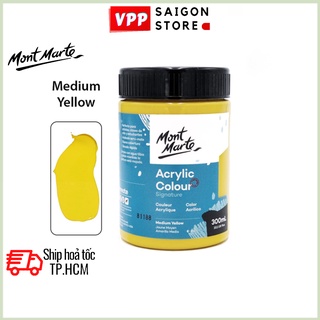 Màu Acrylic Mont Marte 300ml - Medium Yellow - Acrylic Colour Paint Signature 300ml (10.1oz) - MSCH3004