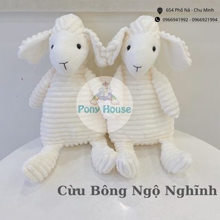 Cừu Bông Cho Bé - Thú Nhồi Bông Cừu Trắng Ngộ Nghĩnh Đáng Yêu Size 40Cm