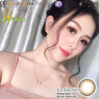 Kính áp tròng Hera LU-81 Brown - Lens cận lens nâu