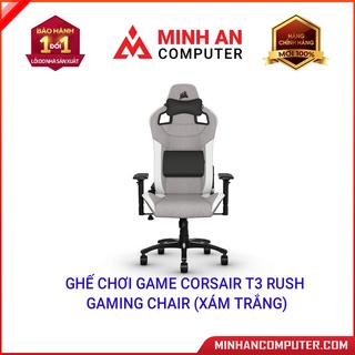Ghế chơi game Corsair T3 RUSH Gaming Chair (Có 2 màu xám trắng và xám than)