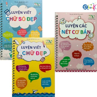 Sách - Combo 3 Cuốn Luyện Viết Chữ Số Đẹp - Tự Bay Màu (3 cuốn)