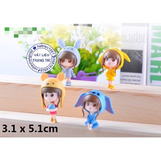 mô hình cô bé mùa đông phụ kiện trang trí