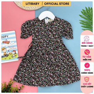 Váy litibaby cho bé gái bé gái tay bồng thô hàn quốc 1/5