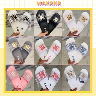 Dép unisex ❤️FREESHIP + Hộp❤️ dép mlb ny bóng chày quai ngang thể thao nam nữ Thêu NY KAWANA