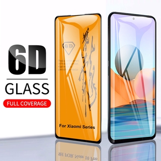 Kính Cường Lực Full Màn 6D cho Xiaomi Mi 11T 10T 9T Pro 11 Lite Redmi Note 7 8 9 10 11 Pro 9S 10S 11S 9A 9C 10C Poco X4 X3 M3 M4 F2 F3 F4